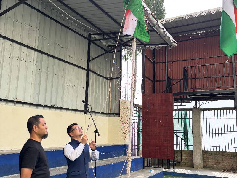 Flag Hoisting by our Principal